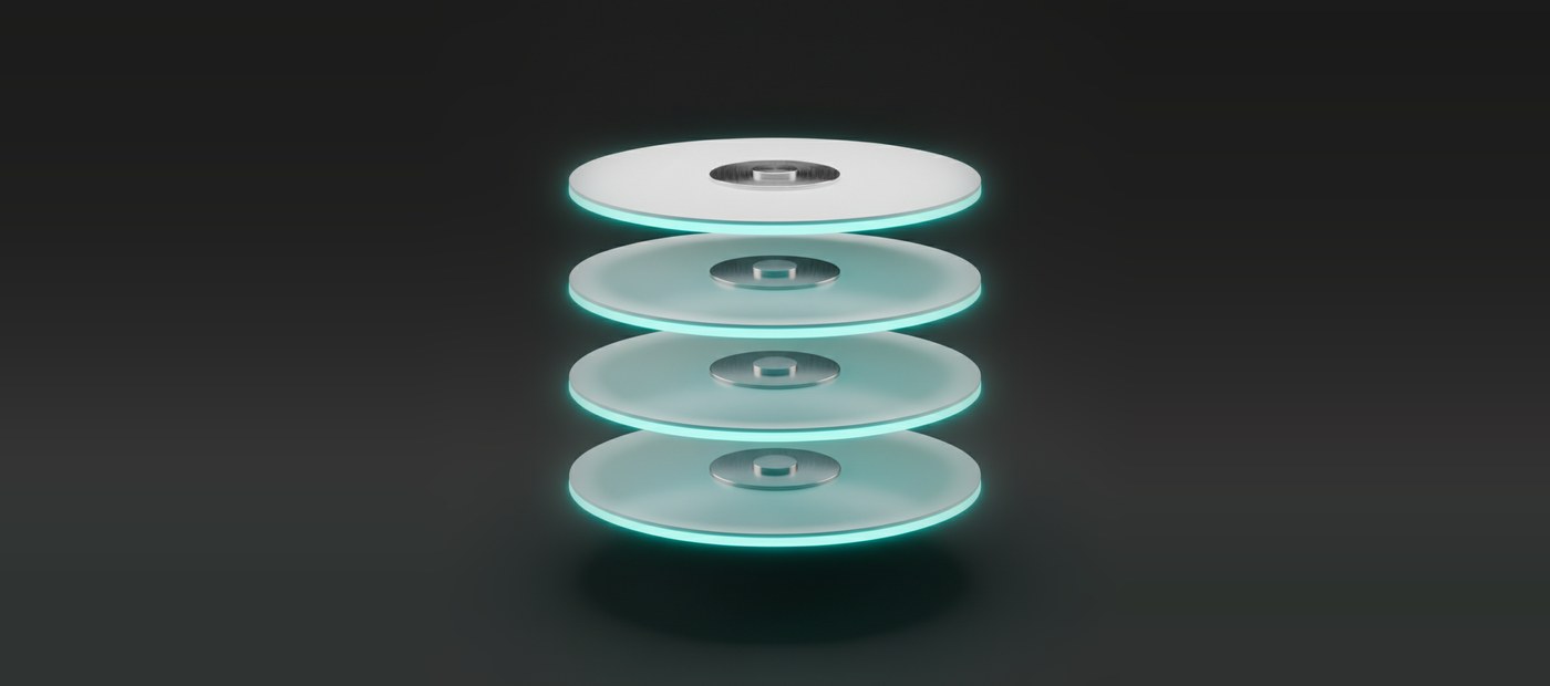 A stack of glowing discs – the assistant's long-term memory