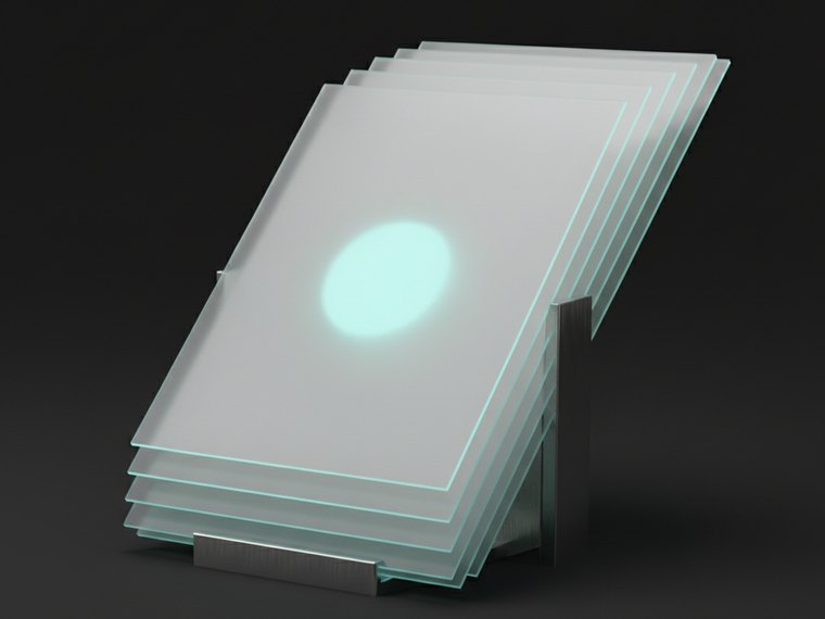 A stack of glowing audit log entries